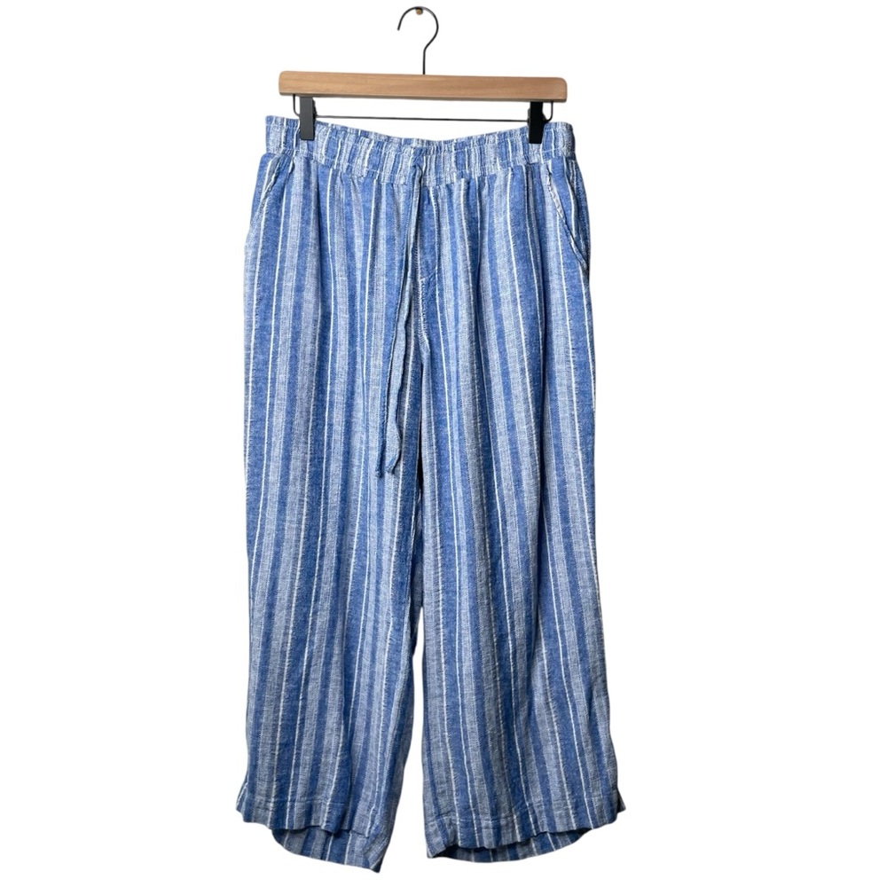 Briggs Wide Leg Striped Linen Pants Cozy Beach Inspired Coastal